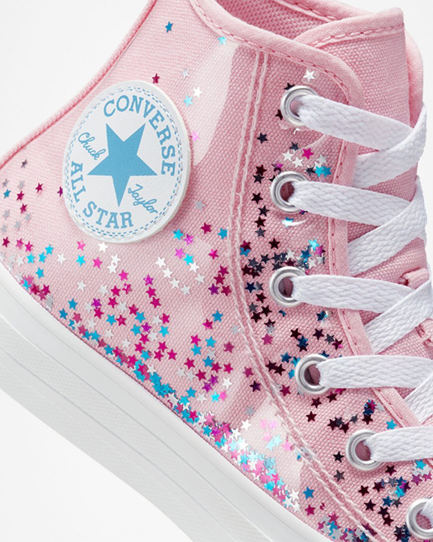 Tenisi Inalti Fete Converse Chuck Taylor All Star Encapsulated Glitter Portocalii Roz Albastri | RO TDPV0064